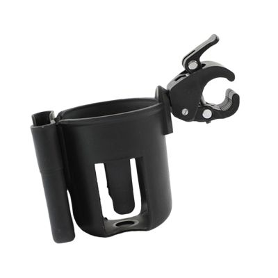2-in-1 Drink Holder for Pushchairs and Mobile Phone Holder, Easy Installation, Flexible Positioning, User-friendly Plastic Drink Holder for Pushchairs