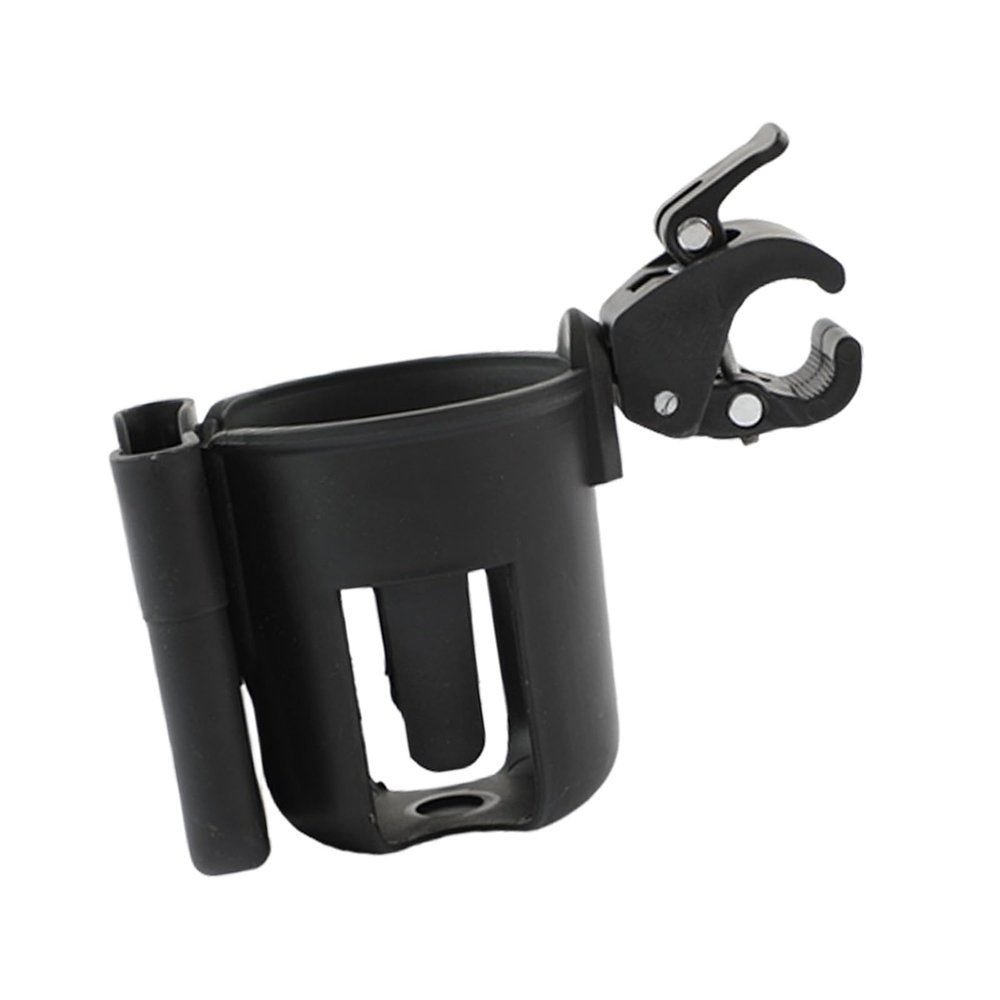 2-in-1 Drink Holder for Pushchairs and Mobile Phone Holder, Easy Installation, Flexible Positioning, User-friendly Plastic Drink Holder for Pushchairs