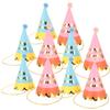BCOATH 10pcs Birthday Cone Hats Party Headwear with Ball Top Lightweight Paper Caps for Boys Festival Supplies Fun Celebration Decorations view 1