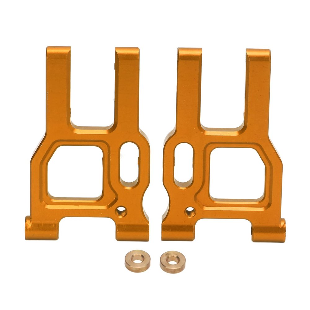 2Pcs Front Swing Arm for LC Racing PTG - 2 1/10 RC Car, Aluminum Alloy Remote Control Car Accessories, Upgrade Front Swing Arm with Smooth Running and Improved Performance, Durable (Gold)