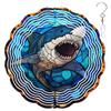 10-Inch Metal Wind Spinner Great White Shark 3D Marine Life Wind Spinner, Unique Metal Hanging Kinetic Wind Sculpture Ornament Gifts for Women Yard Art Garden Patio Lawn Indoor Outdoor Decor (2) view 1