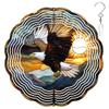 10-Inch Metal Wind Spinner Bald Eagle Fly Over Mountain 3D Bird Wind Spinner, Unique Metal Hanging Kinetic Wind Sculpture Ornament Gifts for Women Yard Art Garden Patio Lawn Indoor Outdoor Decor view 1