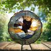 10-Inch Metal Wind Spinner Bald Eagle Fly Over Mountain 3D Bird Wind Spinner, Unique Metal Hanging Kinetic Wind Sculpture Ornament Gifts for Women Yard Art Garden Patio Lawn Indoor Outdoor Decor view 2