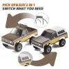 FCX24 FMS 1/24 K5 Chevy Blazer RC Crawler Officially Licensed, Mini RC Car Pick Up Truck & SUV 2 in 1, 4WD 8km/h 2 Speeds Switch, Off-Road RC Model with LED Lights for Adults (Brown) view 2