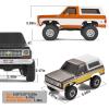 FCX24 FMS 1/24 K5 Chevy Blazer RC Crawler Officially Licensed, Mini RC Car Pick Up Truck & SUV 2 in 1, 4WD 8km/h 2 Speeds Switch, Off-Road RC Model with LED Lights for Adults (Brown) view 3