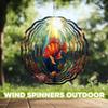 10-Inch Metal Wind Spinner Marine Fish 3D Marine Life Wind Spinner, Unique Metal Hanging Kinetic Wind Sculpture Ornament Gifts for Women Yard Art Garden Patio Lawn Indoor Outdoor Decor view 4