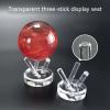 Adrosstoller Three Legs Clear Acrylic Stand For Championship Ball Tennis Golf Souvenirs Stable Wooden Base Rack Gifts Clear Acrylic Collectible Showing view 2