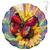 10-Inch Metal Wind Spinner Butterfly on Sunflowers 3D Insect Wind Spinner, Unique Metal Hanging Kinetic Wind Sculpture Ornament Gifts for Women Yard Art Garden Patio Lawn Indoor Outdoor Decor view 1