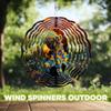 10-Inch Metal Wind Spinner Blue-Ringed Octopus 3D Marine Life Wind Spinner, Unique Metal Hanging Kinetic Wind Sculpture Ornament Gifts for Women Yard Art Garden Patio Lawn Indoor Outdoor Decor view 4