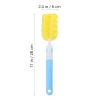 Abaodam Bottle Cleaning Brush with Ergonomic Handle Soft Sponge for Thorough Bottle and Nipple Cleaning Includes Hanging Hooks Safe Non-Scratch Design in Blue view 2