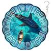 10-Inch Metal Wind Spinner Shark and Boat 3D Marine Life Wind Spinner, Unique Metal Hanging Kinetic Wind Sculpture Ornament Gifts for Women Yard Art Garden Patio Lawn Indoor Outdoor Decor (1) view 1