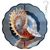 10-Inch Metal Wind Spinner Seashell on Water 3D Marine Life Wind Spinner, Unique Metal Hanging Kinetic Wind Sculpture Ornament Gifts for Women Yard Art Garden Patio Lawn Indoor Outdoor Decor (1) view 1