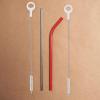 YARNOW 10pcs Extra Long Straw Cleaner Brush Flexible Stainless Steel Bottle Straw Cleaning Tool for Bottles Safe Gentle Bristles with Hanging for Easy Storage view 3
