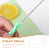 YARNOW 10pcs Extra Long Straw Cleaner Brush Flexible Stainless Steel Bottle Straw Cleaning Tool for Bottles Safe Gentle Bristles with Hanging for Easy Storage view 4