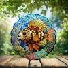 10-Inch Metal Wind Spinner Groupers Fish 3D Marine Life Wind Spinner, Unique Metal Hanging Kinetic Wind Sculpture Ornament Gifts for Women Yard Art Garden Patio Lawn Indoor Outdoor Decor view 2