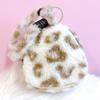 Fluffy Leopard Pattern Pain Pouch, 4.7 x 4.1 x 2.0 inches (12 x 10.5 x 5 cm), Beige view 4