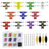 DisplayMore 176PCS Mini Finger Skateboard DIY Accessories Case-22PCS Fingerboard Multicolors Trucks,100Pcs Screws,50Pcs Nuts,4Pcs Spanner Tool,Fingerboard Parts Kit view 1