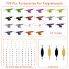 DisplayMore 176PCS Mini Finger Skateboard DIY Accessories Case-22PCS Fingerboard Multicolors Trucks,100Pcs Screws,50Pcs Nuts,4Pcs Spanner Tool,Fingerboard Parts Kit view 4