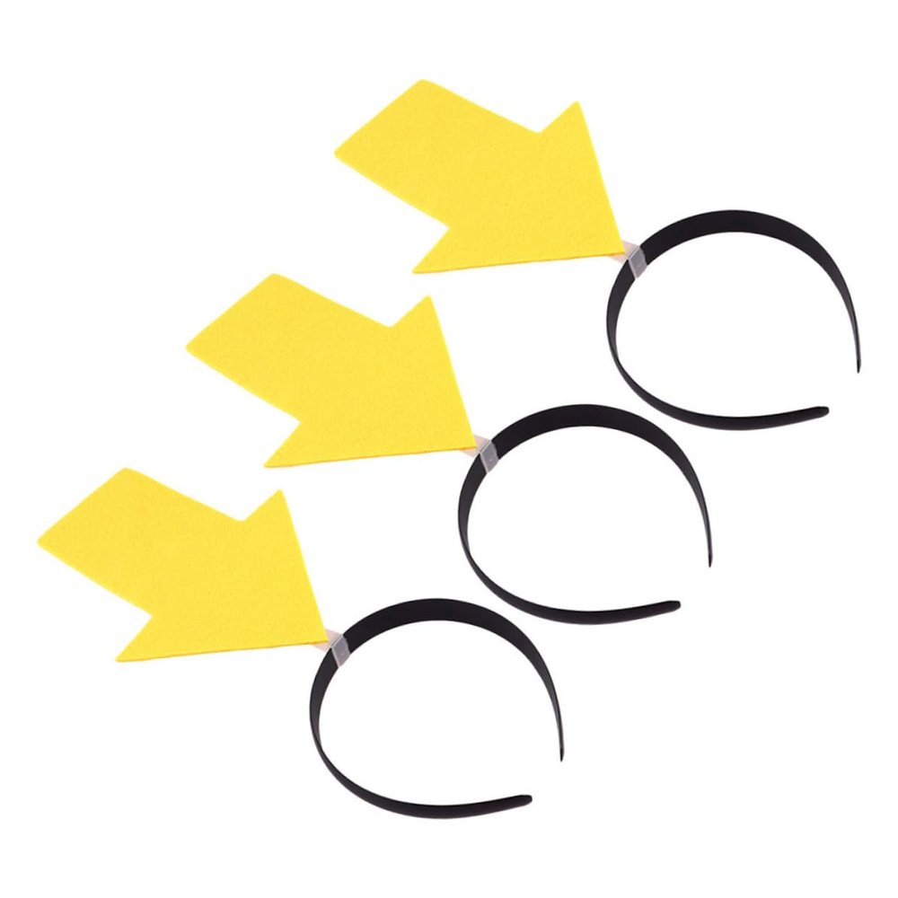 BESPORTBLE 3pcs Creative Arrow Headband Lightweight Funny Hair Hoops for Birthday Halloween Cosplay Party Photo Props Novelty Headwear Accessory