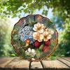 10-Inch Metal Wind Spinner Gouldian Finch and Lychee 3D Bird Wind Spinner, Unique Metal Hanging Kinetic Wind Sculpture Ornament Gifts for Women Yard Art Garden Patio Lawn Indoor Outdoor Decor view 2