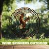 10-Inch Metal Wind Spinner Bald Eagle Fly with Glowing Moon 3D Bird Wind Spinner, Unique Metal Hanging Kinetic Wind Sculpture Ornament Gifts for Women Yard Art Garden Patio Lawn Indoor Outdoor Decor view 4