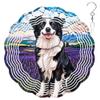 10-Inch Metal Wind Spinner Border Collie in Lavender Field 3D Dog Wind Spinner, Unique Metal Hanging Kinetic Wind Sculpture Ornament Yard Art Garden Patio Lawn Indoor Outdoor Decor (2) view 1