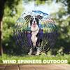10-Inch Metal Wind Spinner Border Collie in Lavender Field 3D Dog Wind Spinner, Unique Metal Hanging Kinetic Wind Sculpture Ornament Yard Art Garden Patio Lawn Indoor Outdoor Decor (2) view 4