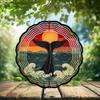 10-Inch Metal Wind Spinner Whale's Tail in Sunset 3D Marine Life Wind Spinner, Unique Metal Hanging Kinetic Wind Sculpture Ornament Gifts for Women Yard Art Garden Patio Lawn Indoor Outdoor Decor (1) view 2