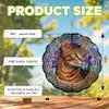 10-Inch Metal Wind Spinner Tabby Cat and Purple Irises 3D Pet Wind Spinner, Unique Metal Hanging Kinetic Wind Sculpture Ornament Gifts for Women Yard Art Garden Patio Lawn Indoor Outdoor Decor (2) view 3