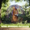 10-Inch Metal Wind Spinner Tabby Cat and Purple Irises 3D Pet Wind Spinner, Unique Metal Hanging Kinetic Wind Sculpture Ornament Gifts for Women Yard Art Garden Patio Lawn Indoor Outdoor Decor (2) view 4