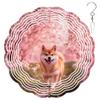 10-Inch Metal Wind Spinner Shiba Inu in Cherry Blossom Grove 3D Dog Wind Spinner, Unique Metal Hanging Kinetic Wind Sculpture Ornament Yard Art Garden Patio Lawn Indoor Outdoor Decor (1) view 1