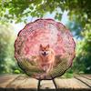 10-Inch Metal Wind Spinner Shiba Inu in Cherry Blossom Grove 3D Dog Wind Spinner, Unique Metal Hanging Kinetic Wind Sculpture Ornament Yard Art Garden Patio Lawn Indoor Outdoor Decor (1) view 2