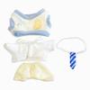 3.9 inches (10 cm) Plush Shirt, Vest, Necktie, & Pants Set, Blue x Cream, Sewing Clothes, Kigurumi, Accessories, Geek Seeking Doll, Mascot, Kpopdoll Costume view 1