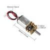 10pcs DC 3V-6V Mini N20 Gear Motor Slow Speed Full Metal Gearbox with Terminal for Smart Car DIY RC Toys view 2