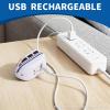 Electric Train Set Replacement Cars, 2-Pack USB Rechargeable Add-On Train Cars (White & Green), for Use with Tracks Only, Tracks & Cable Not Included view 4