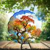 10-Inch Metal Wind Spinner Autumn Tree 3D Landscape Wind Spinner, Unique Metal Hanging Kinetic Wind Sculpture Ornament Yard Art Garden Patio Lawn Indoor Outdoor Decor view 2