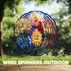 10-Inch Metal Wind Spinner Vibrant Dahlias 3D Floral Wind Spinner, Unique Metal Hanging Kinetic Wind Sculpture Ornament Gifts for Women Yard Art Garden Patio Lawn Indoor Outdoor Decor view 4