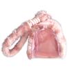 Fluffy Leopard Pattern Pain Pouch, 3.3 x 2.8 x 1.8 inches (8.5 x 7 x 4.5 cm), Pink view 1