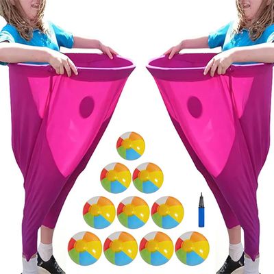 Granny Pants Yard Game Set, Oversized Granny Pants Outdoor Game for Adults with Bouncy Balls and Pump, Family Reunion Party Games, Big Field Day Family Recreational Reunion Tossing Games