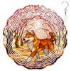 10-Inch Metal Wind Spinner Shiba Inu in Cherry Blossom Grove 3D Dog Wind Spinner, Unique Metal Hanging Kinetic Wind Sculpture Ornament Yard Art Garden Patio Lawn Indoor Outdoor Decor (2) view 1