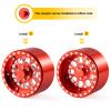 4PCS Aluminium 2.2" Beadlock Wheel Rim Offset -15mm/0.5mm Deep Dish Upgrades for 1/10th AXIAL Wraith,SCX10 TRX4 Gen8 SCX10-II AXI90046,SCX10-III RC Crawler Truck Car (Red) view 2