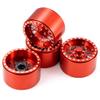 4PCS Aluminium 2.2" Beadlock Wheel Rim Offset -15mm/0.5mm Deep Dish Upgrades for 1/10th AXIAL Wraith,SCX10 TRX4 Gen8 SCX10-II AXI90046,SCX10-III RC Crawler Truck Car (Red) view 4