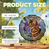 10-Inch Metal Wind Spinner Tabby Cat and Purple Irises 3D Pet Wind Spinner, Unique Metal Hanging Kinetic Wind Sculpture Ornament Gifts for Women Yard Art Garden Patio Lawn Indoor Outdoor Decor (1) view 3