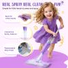 Kids Cleaning Toy Set,Purple Mini Spray Mop Montessori Toys Pretend Play Cleaning Tool for Toddlers with Spray Mop & Kids Broom Dustpan Set Cleaning Toys Gift for Toddlers Girls Boys Age 3+ view 2