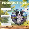 10-Inch Metal Wind Spinner Border Collie in Lavender Field 3D Dog Wind Spinner, Unique Metal Hanging Kinetic Wind Sculpture Ornament Yard Art Garden Patio Lawn Indoor Outdoor Decor (1) view 3