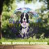 10-Inch Metal Wind Spinner Border Collie in Lavender Field 3D Dog Wind Spinner, Unique Metal Hanging Kinetic Wind Sculpture Ornament Yard Art Garden Patio Lawn Indoor Outdoor Decor (1) view 4