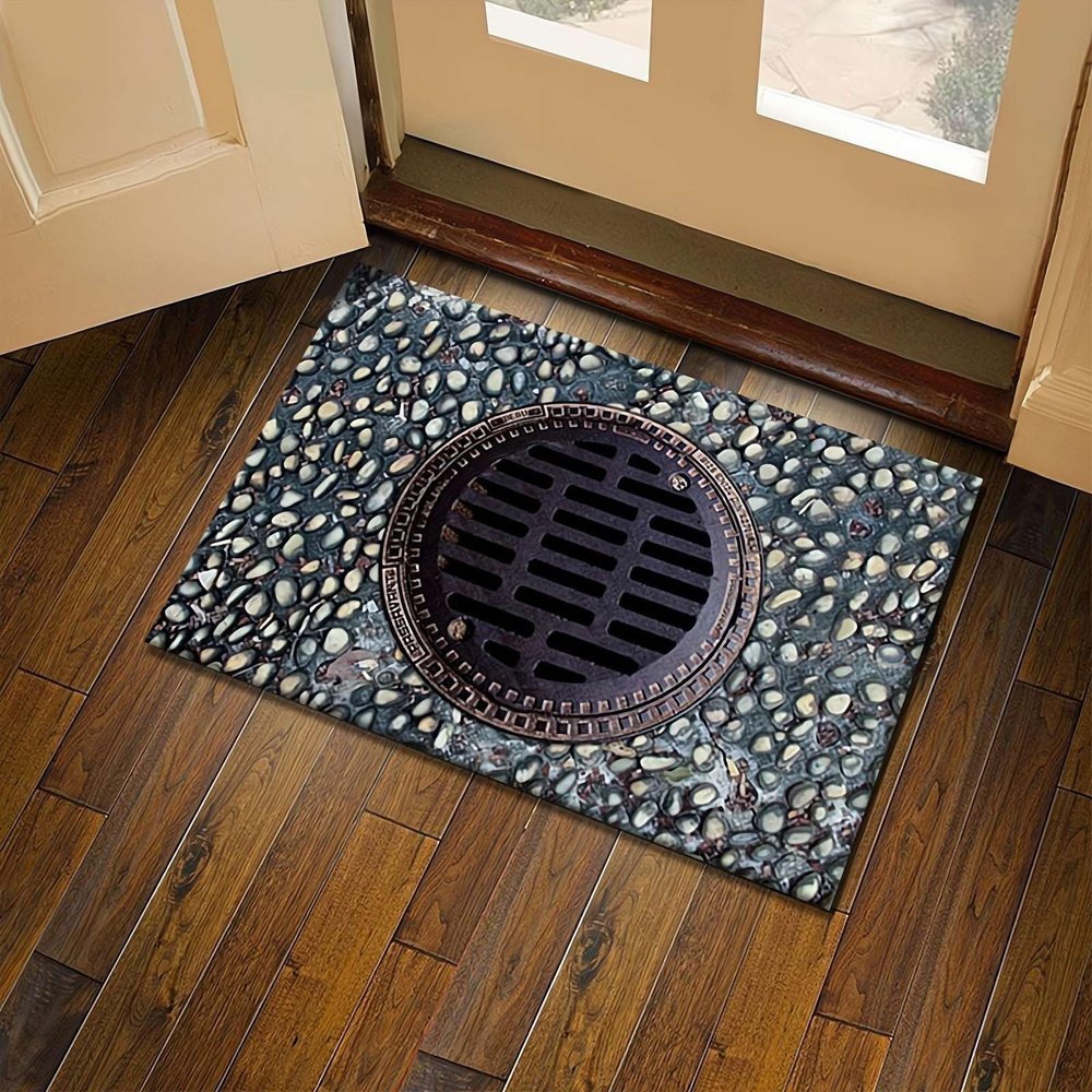 3D Optical Illusion Rug,2025 Muti-Design 3D Hole Rug,Dog Gets Scared of 3-D Carpet,Funny 3-D Carpet to Prank with Secure Non-Slip, Easy Clean Doormat for Entrance