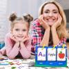 78Pcs Educational Flashcards Alphabets Vocabulary Learning Cards with Parent Interaction Guide for Preschool Educational Word Cards view 4
