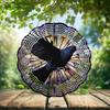 10-Inch Metal Wind Spinner Black Crow 3D Bird Wind Spinner, Unique Metal Hanging Kinetic Wind Sculpture Ornament Gifts for Women Yard Art Garden Patio Lawn Indoor Outdoor Decor view 2