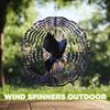 10-Inch Metal Wind Spinner Black Crow 3D Bird Wind Spinner, Unique Metal Hanging Kinetic Wind Sculpture Ornament Gifts for Women Yard Art Garden Patio Lawn Indoor Outdoor Decor view 4